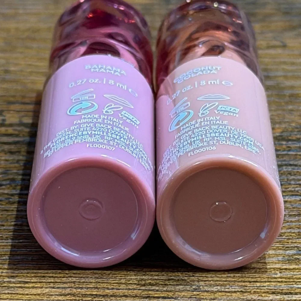 Florence by Mills Stay Plush Lip Oil Duo Coconut Colada + Bahama Mama NEW
